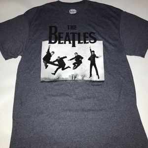 The Beatles Unisex Mens Womens  Large T-Shirt Blue Jumping NWOT